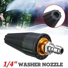 High Pressure Washer Jet Wash 1/4" Quick Release Rotating Turbo Nozzle Spray Tip