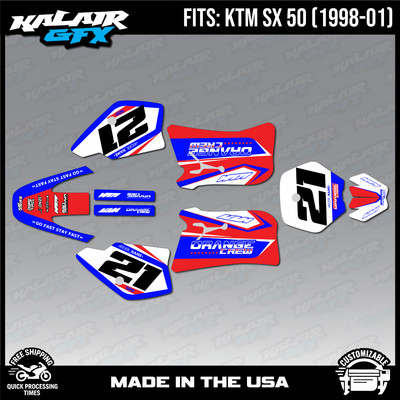 Graphics Kit for KTM 50SX SX-50 (1998-2001) OG Crew Series - Red