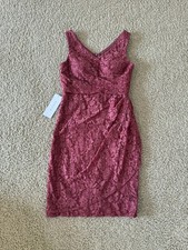 Azazie Desert Rose Lace Dress NWT Size 6 Brand New 