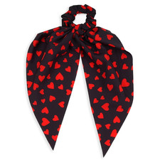 Valentines Hair Ties for Women Girls Red Heart Hair Scrunchies Elastic Hair Tie