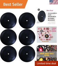 6 Blank Black Vinyl Records - Vintage Music Theme Decor for Home  Parties