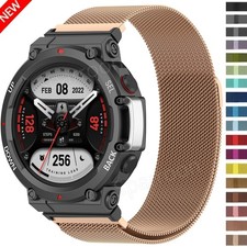Magnetic Milanese Loop Metal Watch Band For Huami Amazfit T-Rex 3 /2 /T-Rex /Pro