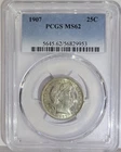 1907-P Barber Quarter PCGS MS62 Great Eye Strong Strike