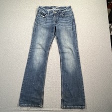 Wrangler Boot Cut Jeans Womens 7x32 Blue Stretch Denim Mid Rise