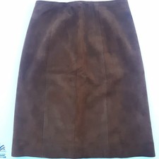 Vintage 1970's Suede Skirt, HADLEY, Size 14, Knee Length, Nice Condition GROOVY