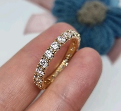 NEU Original Pandora 14k vergoldet Funkelnde Reihe Eternity Ring Größe 60  VERPACKT