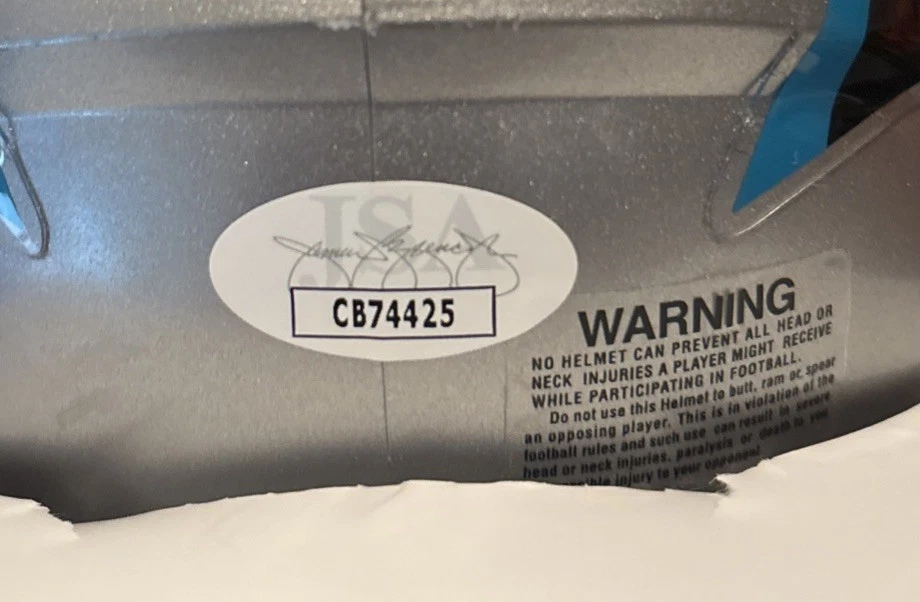 Luke Kuechly Signed Autographed Carolina Panthers Speed Mini Helmet JSA COA - Image 4 of 4