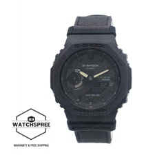 Casio G-Shock Bluetooth® Solar Powered Dark Brown Cloth Watch GA-B2100CT-1A5