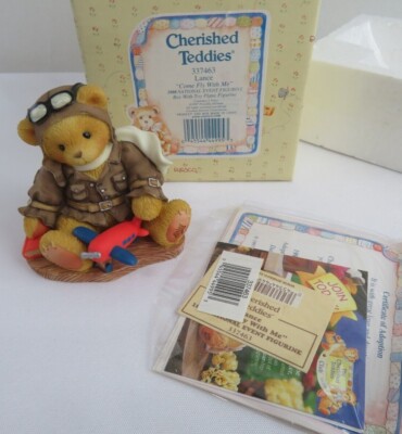 Cherished Teddies Lance ''Come Fly With Me'' 1998 National Event Figurine With Box