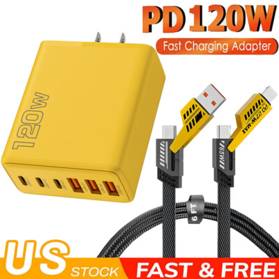 120W Super Fast Charge Wall Charger Adapter For Xiaomi Redmi Note 13 12 11 10 4G
