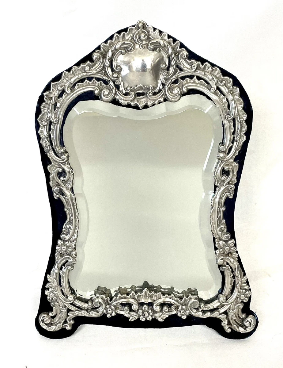 Antique Edwardian Sterling Solid Silver Dressing Table Mirror CHESTER 1901