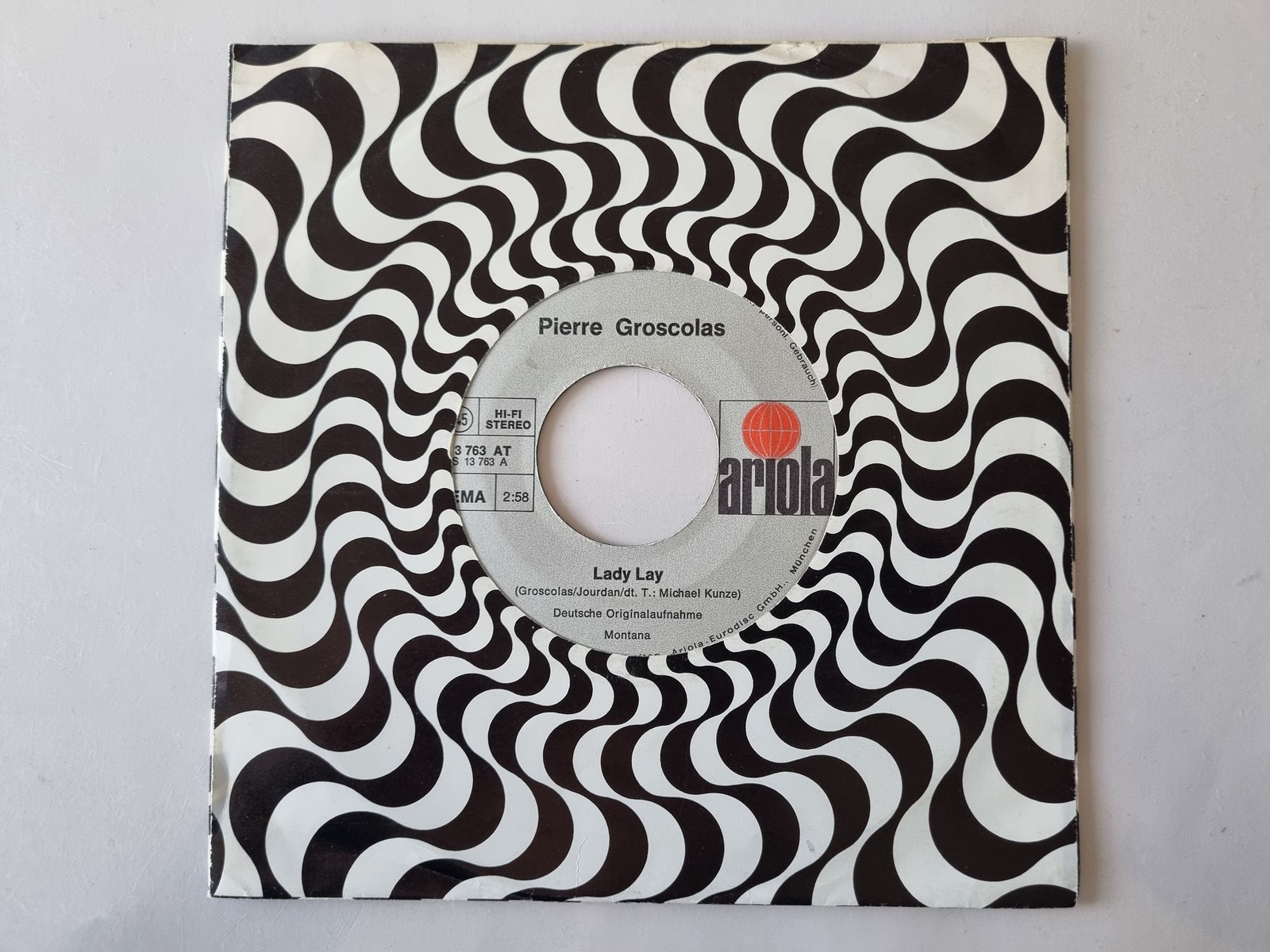 Pierre Groscolas - Lady Lay 7'' Vinyl Germany SUNG IN GERMAN