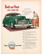 1947 Ford 2-door Convertible Coupe High Iq Doctor Vintage Print Ad
