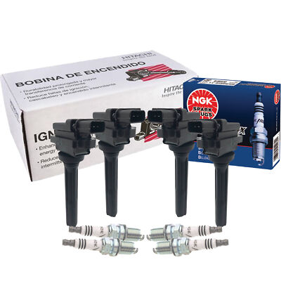 Hitachi 4 Ignition Coils NGK 4 Iridium IX Spark Plugs Kit For Suzuki Sidekick L4