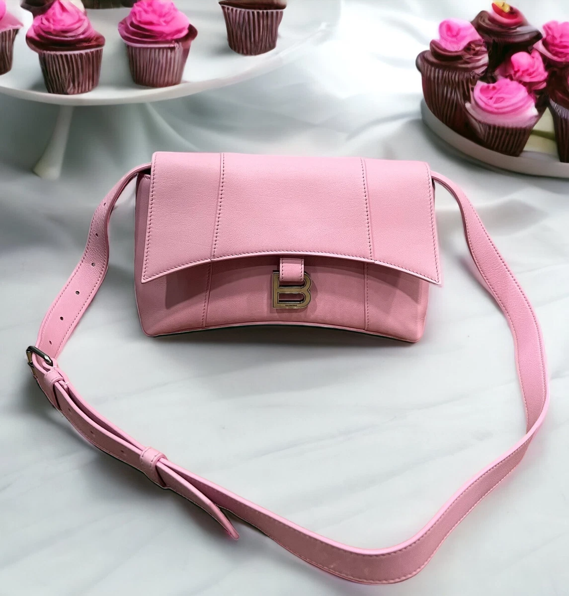 Balenciaga XS Pink Downtown Shoulder Bag W/COA (Retail $1795) eBay