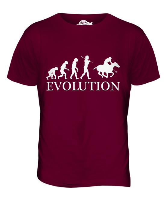 POLO EVOLUTION OF MAN MENS T-SHIRT TEE TOP GIFT HORSE RIDING RIDER