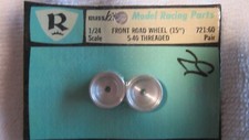 RUSSKIT 1/24 FRONT ROAD WHEELS 15 5-40 THREADED 1-PAIR 721-60