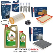 FOR VW GOLF GTi TSi 2.0 MK7 2012-20 BOSCH FILTER SERVICE KIT & 6L CASTROL OIL