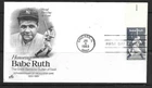 USA SC # 2046 Babe Ruth FDC . Artcraft Cachet