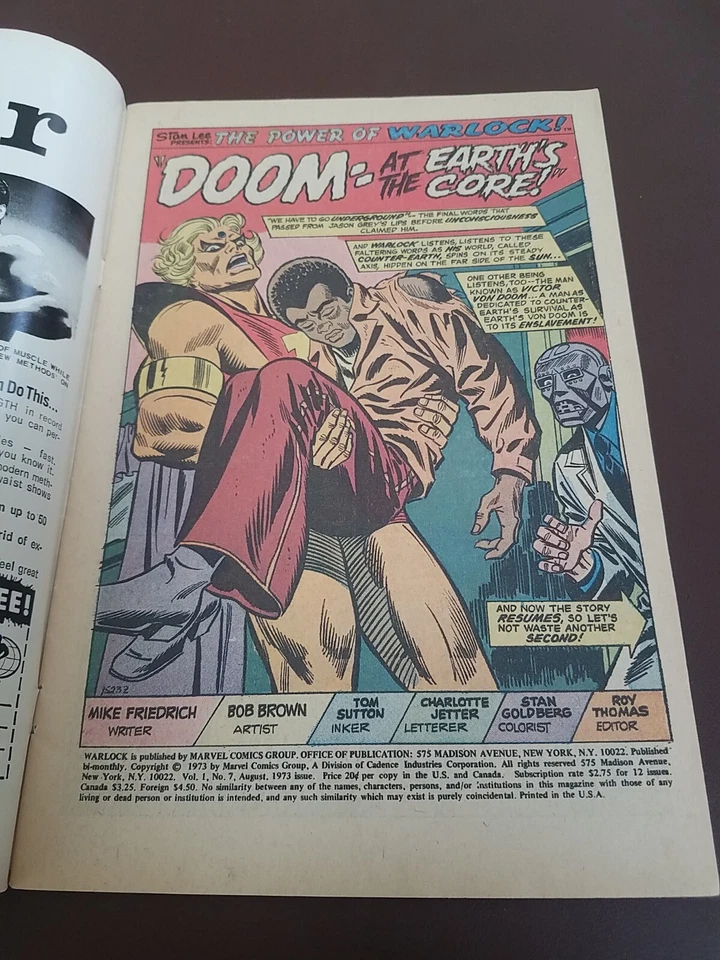 Warlock #7 1973 Doom At Earth's Core 4.0 VG - Image 4 of 4