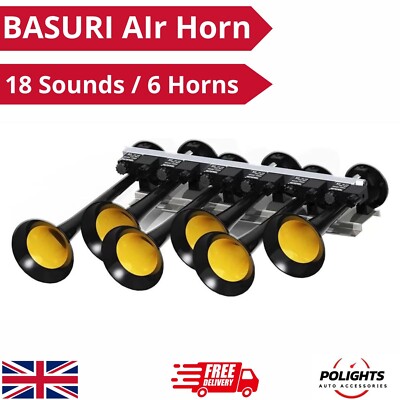 TOP 18-Sound BASURI 2.0 Lufthorn mit Baby Shark - laut & lustig für LKW & Busse