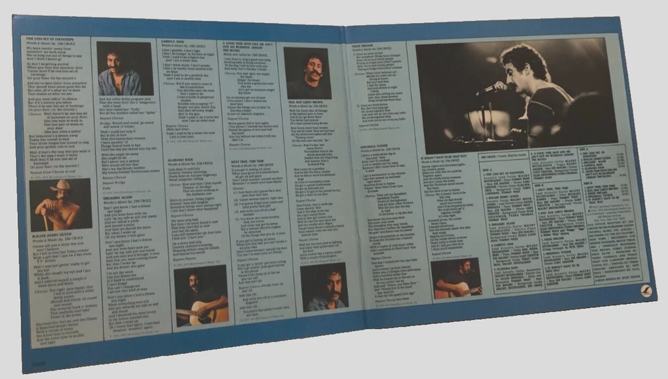 Jim Croce Life Times BL 35008 White Promo Sticker DJ Radio Vintage 1973 Vinyl LP - Image 3 of 4