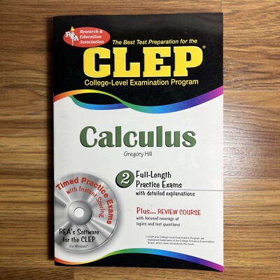 Clep Test Preparation CLEP  Calculus by Gregory Hill With CD ROM Ships Fast
