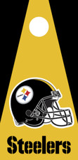 Cornhole Board Wraps Decals Vinyl Stickers Set of 2 - Pittsburgh Steelers