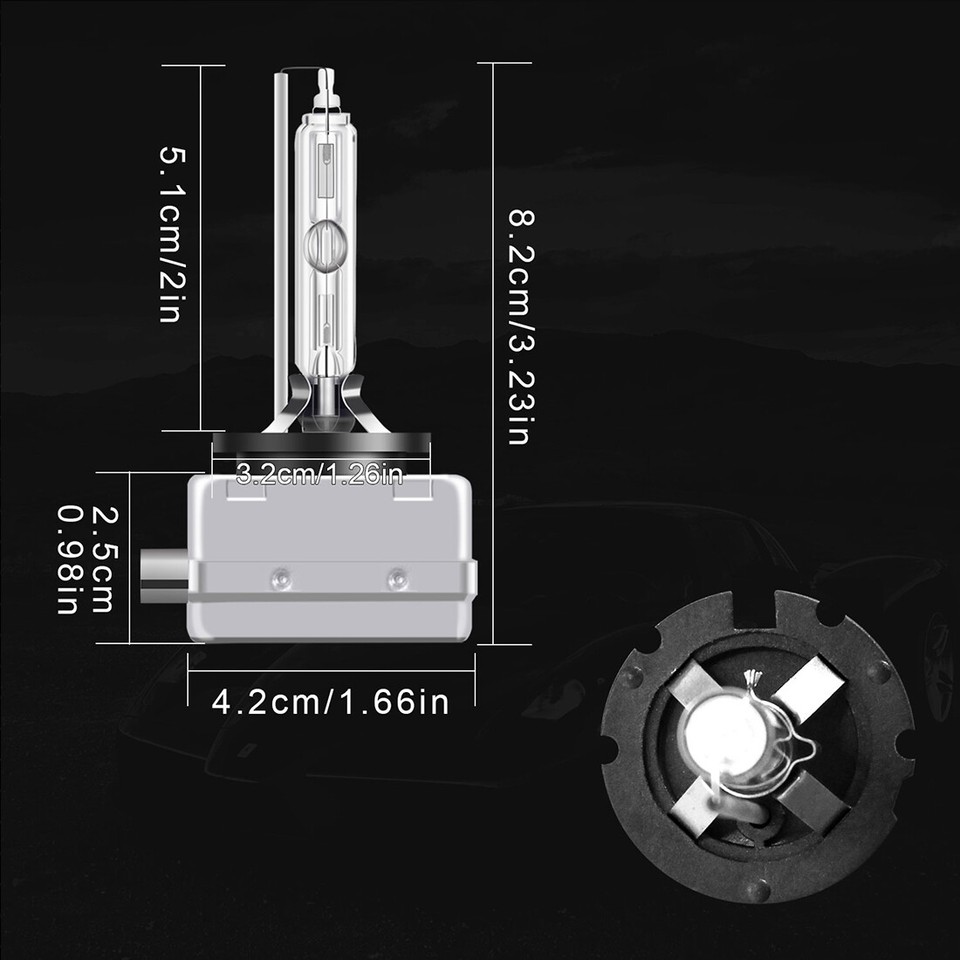 For BMW 328I 2007 2008 2009 D1S Xenon HID Headlight Bulbs High/Low Beam ...