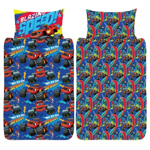 Blaze Junior Bedding Set Toddler Reversible Duvet Cover Blazing Monster