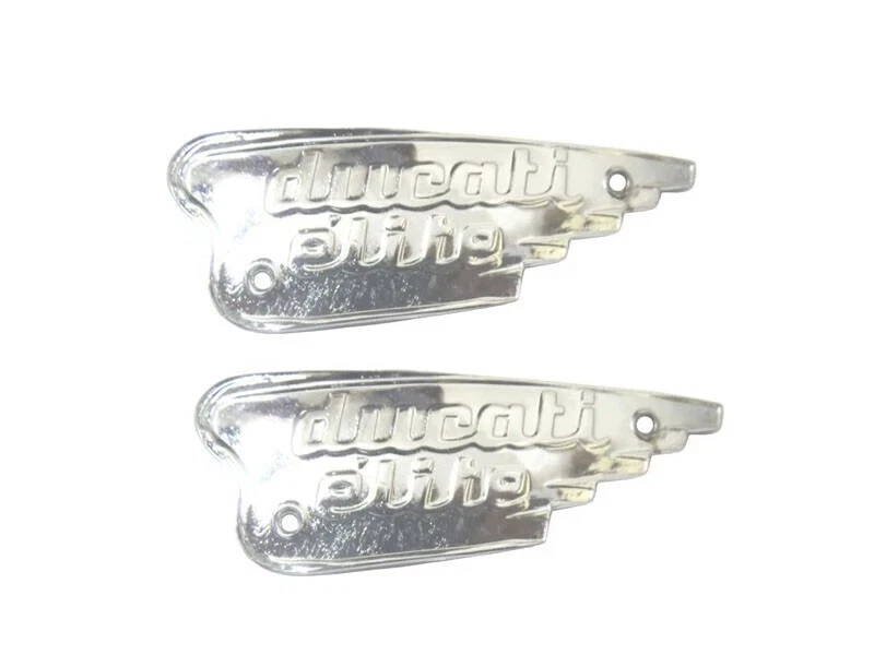 DUCATI ELITE 200cc GAS FUEL TANK BADGE EMBLEM SET 1959-65 Foto 2 de 2
