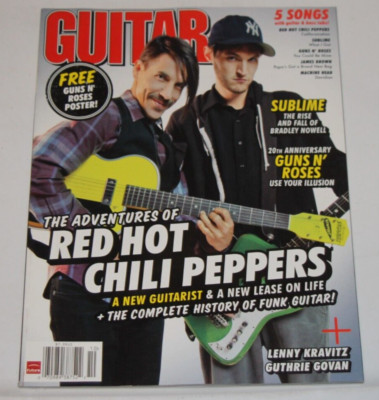 Guitar World Magazine Oct 2011 Red Hot Chili Peppers SUBLIME GUNS & ROSES
