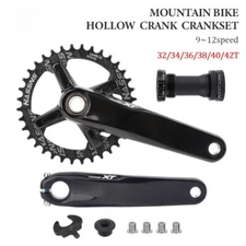 Mountain Bike Integrated Crankset 9-12s 32/34/36/38T 104BCD Double Chainrings