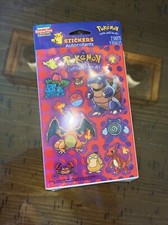 Vintage Pokemon American Greetings Stickers 2 sheets 1998 CHARIZARD BLASTOISE