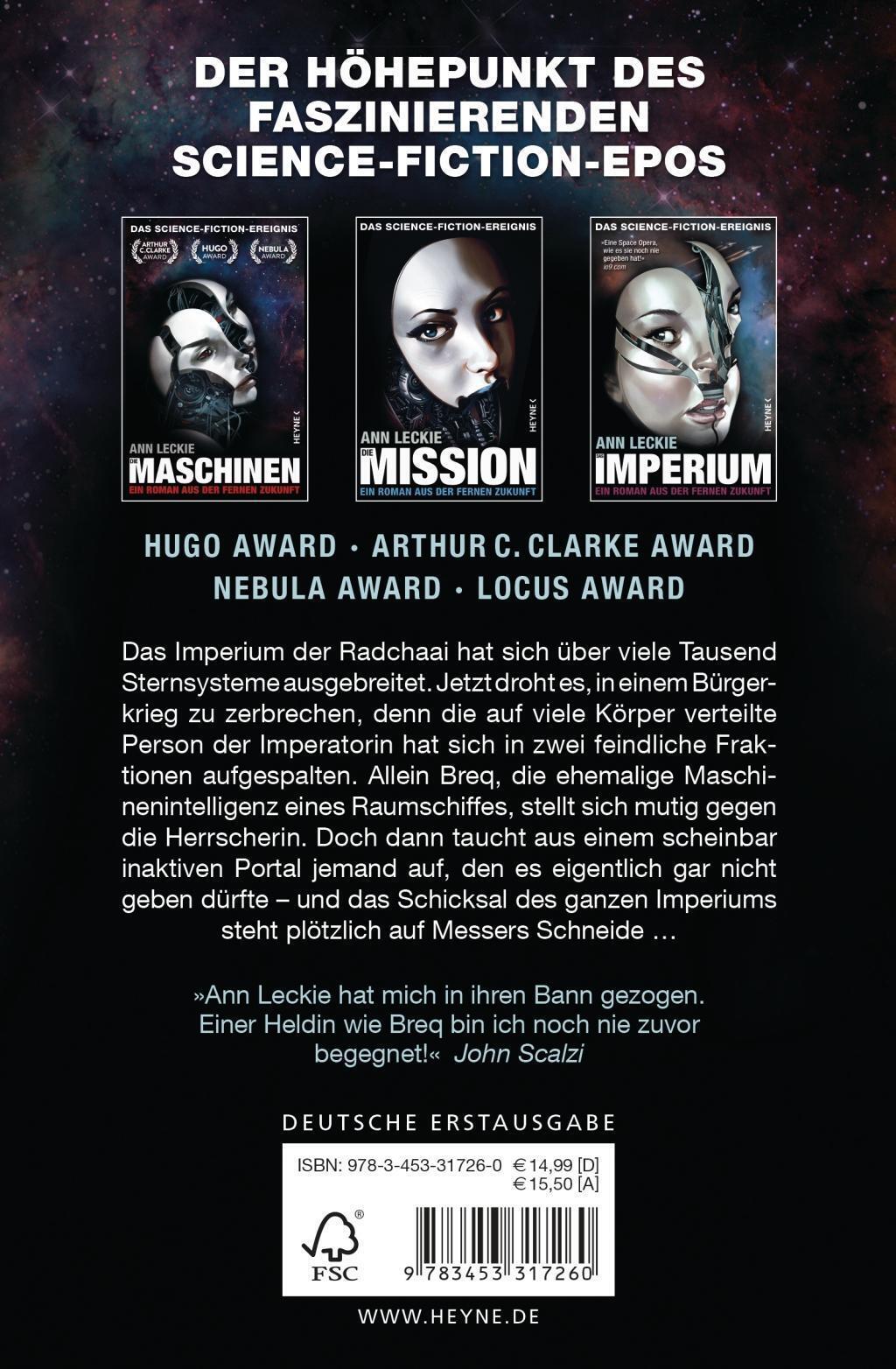 Thumbnail - Ann Leckie | Das Imperium | Taschenbuch | Deutsch (2017) | 448 S. |