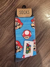 Super Mario Socks Bioworld Size 6-12 New With Tags