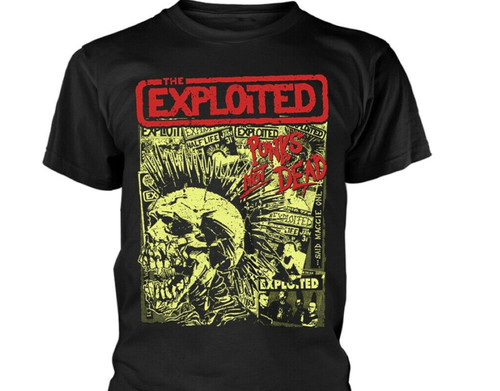 The Exploited Punks Not Dead Cotton Black Men All size Shirt