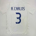 Autographed/Signed Roberto Carlos Real Madrid White Soccer Jersey Beckett COA