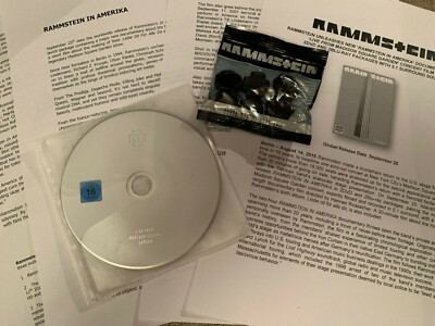 RAMMSTEIN - IN AMERIKA - 2 x DVD REVIEW SET + ADVANCE PROMO PRESS RELEASE + GIFT