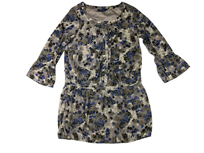 MEXX leichtes Sommerkleid Damen 40 Chiffon Blumenmuster Kurz A-Linie