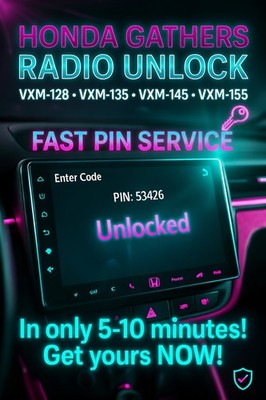 Honda Gathers VXM Radio Code Unlock Fast PIN Worldwide Email Service