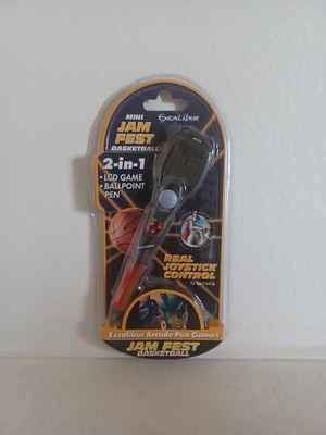 Vtg NOS Excalibur Mini Jam Fest 2-in-1 LCD Basketball Game And Ballpoint Pen!!