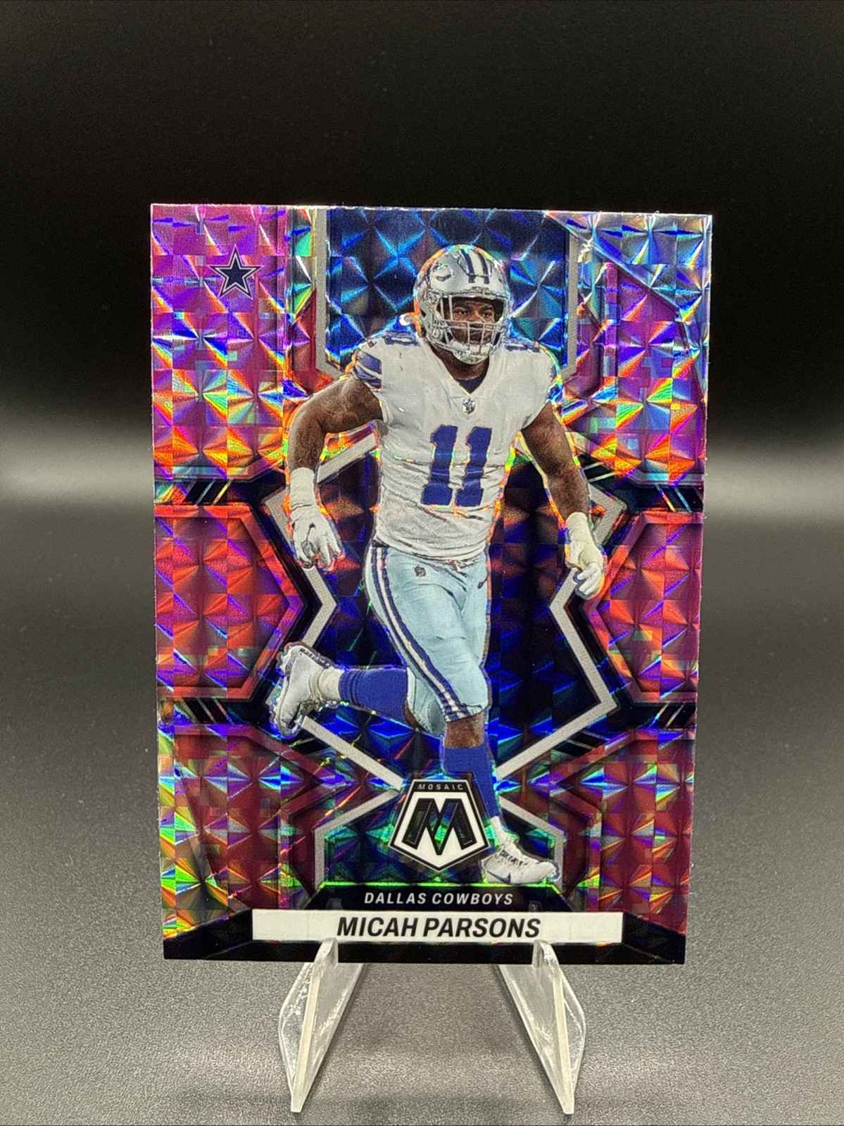 2022 Panini Mosaic - Micah Parsons #55 Camo Pink Mosaic Prizm
