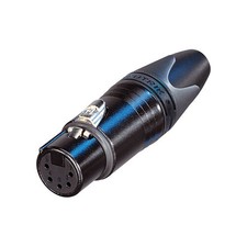 Neutrik NC5FXX-B 5-Pin XLR Female Connector, Black/Gold Contacts