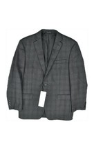 Calvin Klein Mens Classic Fit Wool Gray Plaid Sport Coat 42 R NEW 450