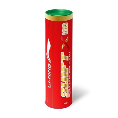 LI NING SWIFT X100 YELLOW NYLON SHUTTLECOCK   MEDIUM SPEED 77, PACK OF 2