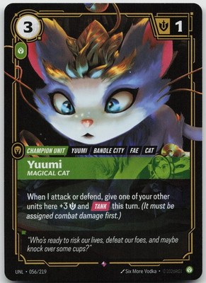 Yuumi - Magical Cat 056/219 Rare Unleashed Riftbound Near Mint