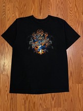 Vintage Flame Harley Davidson 2005 Made in the USA Size Large T Shirt NEXT DAY📦