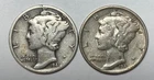 1941 and 1941-S 10C Mercury Dimes 90% Silver
