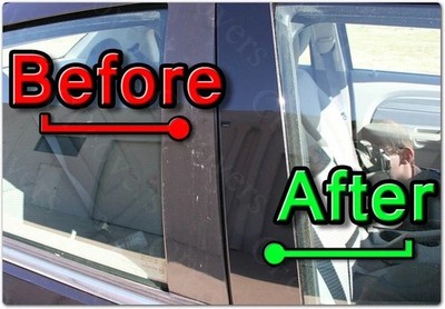 Black Pillar Post Covers for Honda Accord 08-12 (2dr) 2pc Set Door Trim Kit